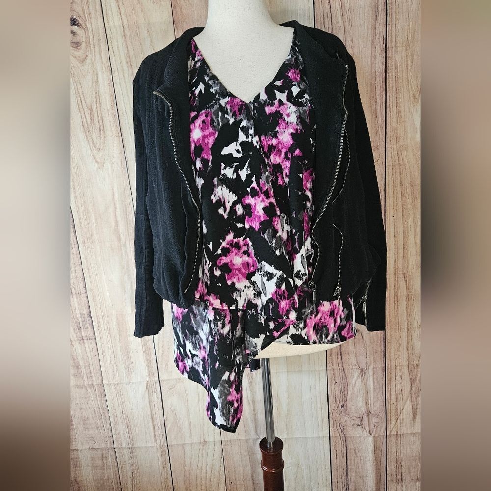 DEX Ruffle Front Asymetical Shell Plus Size - Picture 13 of 13